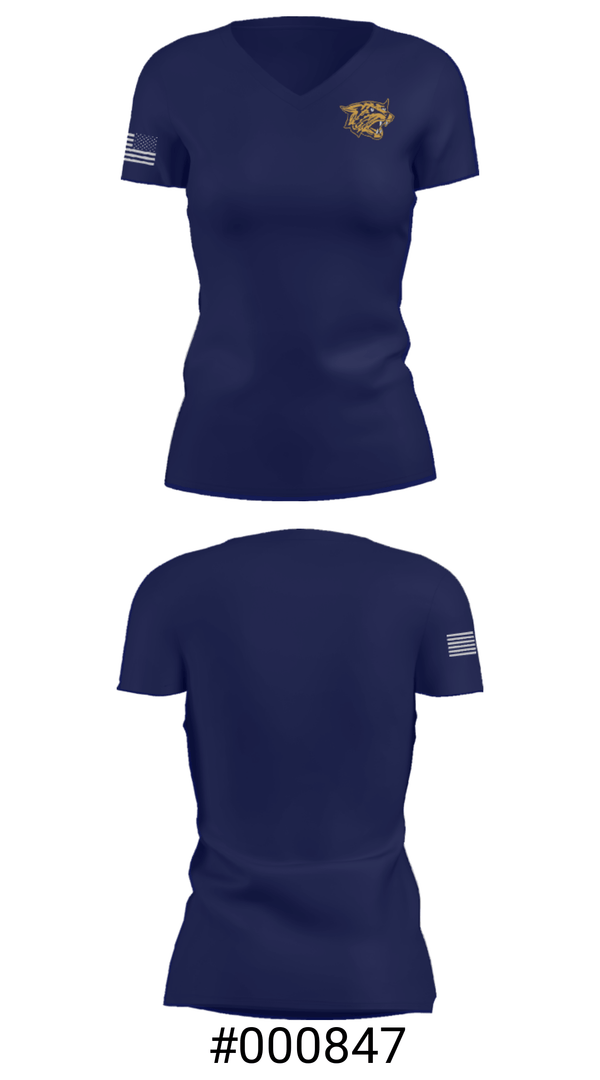 Women's Short Sleeve Vneck Shirt, West Genesee Senior High School Wrestling, Wrestling, Teamtime, Team time, sublimation, custom sports apparel, team uniforms, spirit wear, spiritwear, sports uniforms, custom shirts, team store, custom team store, fundraiser sports, apparel fundraiser