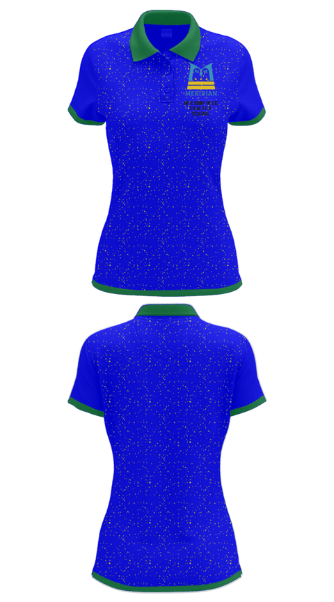 Women's Short Sleeve Performance Polo, Meridian Public Charter School, Spirit Store, Teamtime, Team time, sublimation, custom sports apparel, team uniforms, spirit wear, spiritwear, sports uniforms, custom shirts, team store, custom team store, fundraiser sports, apparel fundraiser