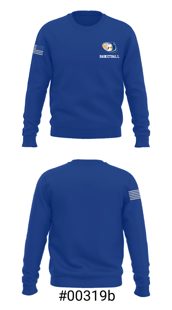 Crew Neck Sweatshirt, Sahuarita High School Basketball, Men's Basketball, Teamtime, Team time, sublimation, custom sports apparel, team uniforms, spirit wear, spiritwear, sports uniforms, custom shirts, team store, custom team store, fundraiser sports, apparel fundraiser