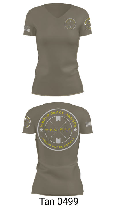 WPA 1st Infantry 46853550 Women's Short Sleeve V-neck Shirt - 36
