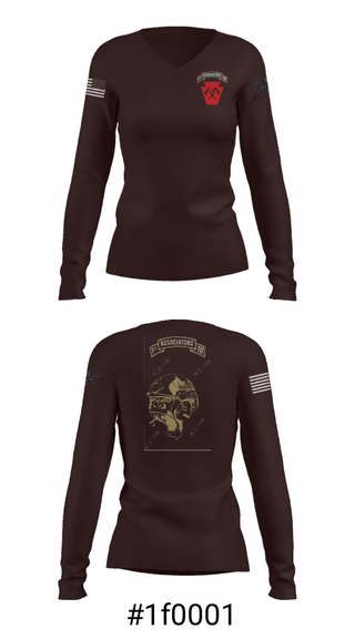 Women's Long Sleeve Vneck Shirt, 1-111th IN BN 38506759, Army, Teamtime, Team time, sublimation, custom sports apparel, team uniforms, spirit wear, spiritwear, sports uniforms, custom shirts, team store, custom team store, fundraiser sports, apparel fundraiser