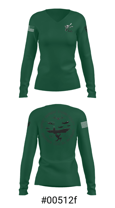 STAGING FACILITY 22010365 Women's Long Sleeve V-neck Shirt - 7