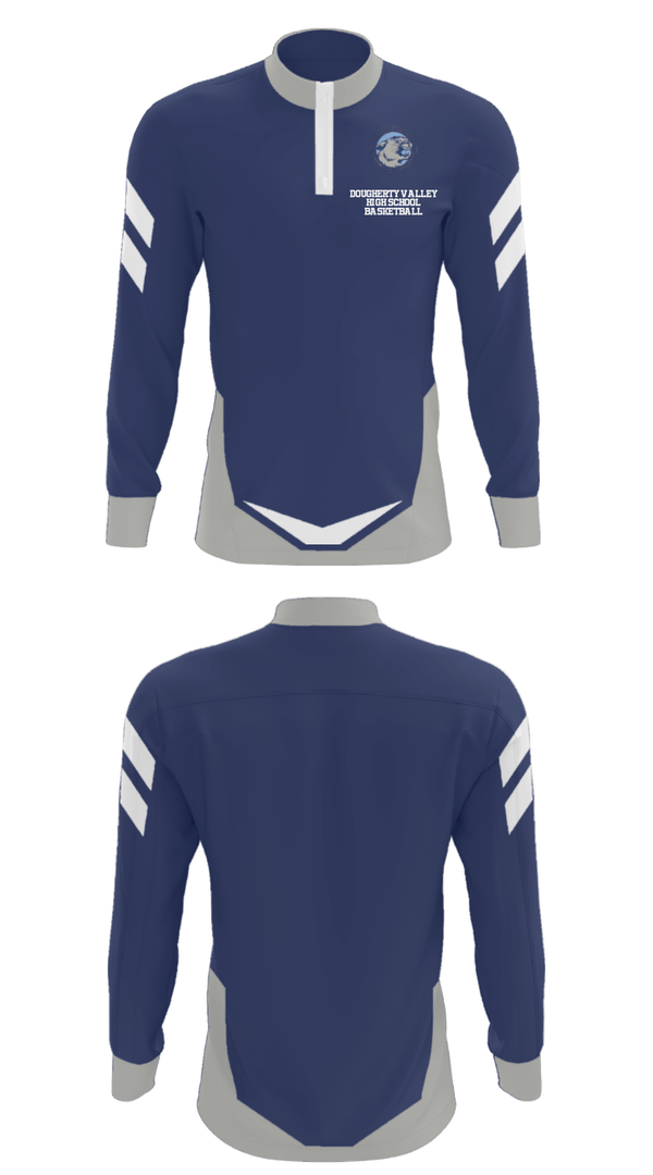 Quarter Zip Jacket, Dougherty Valley High School Basketball, Women's Basketball, Teamtime, Team time, sublimation, custom sports apparel, team uniforms, spirit wear, spiritwear, sports uniforms, custom shirts, team store, custom team store, fundraiser sports, apparel fundraiser