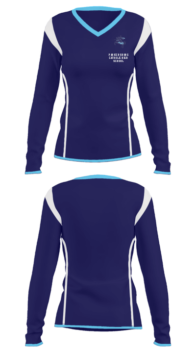 Parkersburg Catholic High School 8880266 Women's Long Sleeve V-neck Shirt - 33
