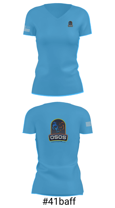 OSOS CONCRETE LLC 97572921 Women's Short Sleeve V-neck Shirt - 21
