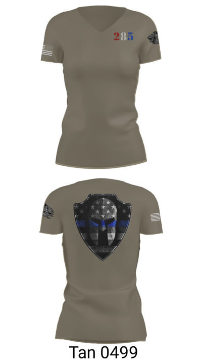 285 48466667 Women's Short Sleeve V-neck Shirt - 36
