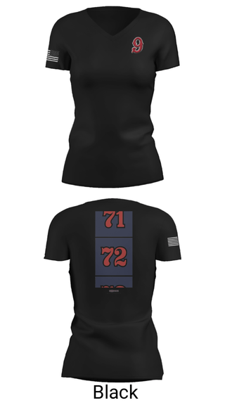 Women's Short Sleeve Vneck Shirt, Vacaville fire, Fire Department, Teamtime, Team time, sublimation, custom sports apparel, team uniforms, spirit wear, spiritwear, sports uniforms, custom shirts, team store, custom team store, fundraiser sports, apparel fundraiser