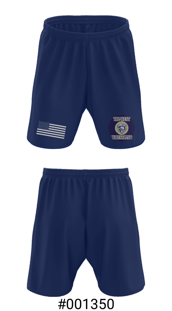 Athletic Shorts With Pockets, Tri-West High School Wrestling, Wrestling, Teamtime, Team time, sublimation, custom sports apparel, team uniforms, spirit wear, spiritwear, sports uniforms, custom shirts, team store, custom team store, fundraiser sports, apparel fundraiser