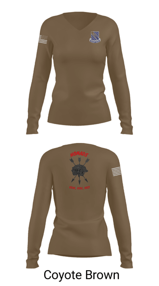 Women's Long Sleeve Vneck Shirt, , Army, Teamtime, Team time, sublimation, custom sports apparel, team uniforms, spirit wear, spiritwear, sports uniforms, custom shirts, team store, custom team store, fundraiser sports, apparel fundraiser