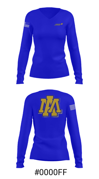 Women's Long Sleeve Vneck Shirt, Altoona-Midway Middle/High School, Spirit Store, Teamtime, Team time, sublimation, custom sports apparel, team uniforms, spirit wear, spiritwear, sports uniforms, custom shirts, team store, custom team store, fundraiser sports, apparel fundraiser