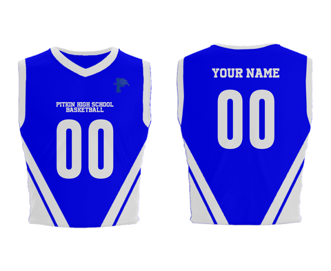 Mens Basketball Jersey, Pitkin High School Basketball, Men's Basketball, Teamtime, Team time, sublimation, custom sports apparel, team uniforms, spirit wear, spiritwear, sports uniforms, custom shirts, team store, custom team store, fundraiser sports, apparel fundraiser