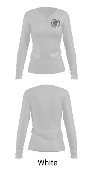 Women's Long Sleeve Vneck Shirt, Edgecomb Eddy School, Spirit Store, Teamtime, Team time, sublimation, custom sports apparel, team uniforms, spirit wear, spiritwear, sports uniforms, custom shirts, team store, custom team store, fundraiser sports, apparel fundraiser