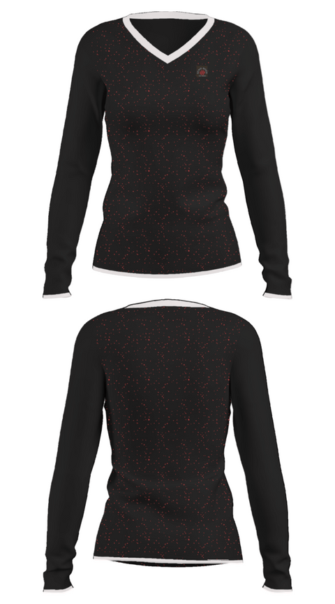 Women's Long Sleeve Vneck Shirt, Echo Dogs dog training, , Teamtime, Team time, sublimation, custom sports apparel, team uniforms, spirit wear, spiritwear, sports uniforms, custom shirts, team store, custom team store, fundraiser sports, apparel fundraiser