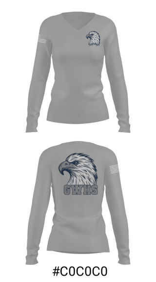 Women's Long Sleeve Vneck Shirt, George Washington High School Basketball, Men's Basketball, Teamtime, Team time, sublimation, custom sports apparel, team uniforms, spirit wear, spiritwear, sports uniforms, custom shirts, team store, custom team store, fundraiser sports, apparel fundraiser