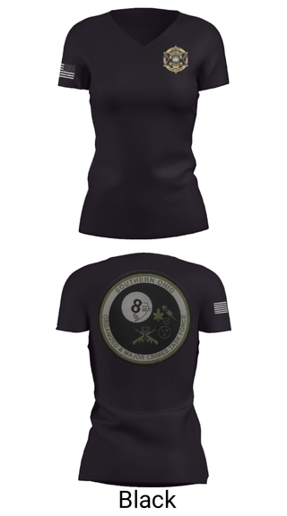 Women's Short Sleeve Vneck Shirt, Southern Ohio Organized and Major Crimes Task Force, Police, Teamtime, Team time, sublimation, custom sports apparel, team uniforms, spirit wear, spiritwear, sports uniforms, custom shirts, team store, custom team store, fundraiser sports, apparel fundraiser