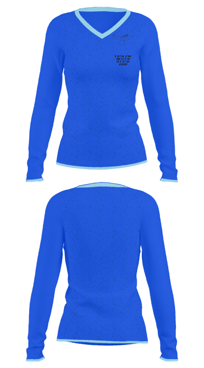 Restoration Ministries Christian Academy 64388011 Women's Long Sleeve V-neck Shirt - 31