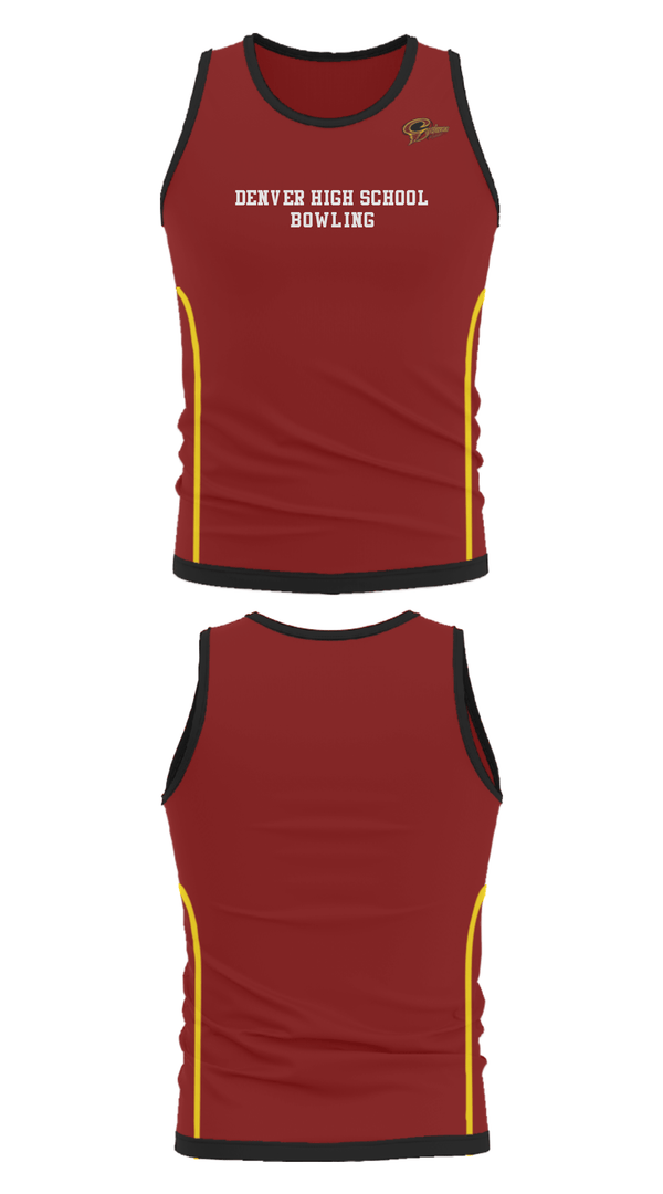 Tank Top, Denver High School Bowling, Bowling, Teamtime, Team time, sublimation, custom sports apparel, team uniforms, spirit wear, spiritwear, sports uniforms, custom shirts, team store, custom team store, fundraiser sports, apparel fundraiser