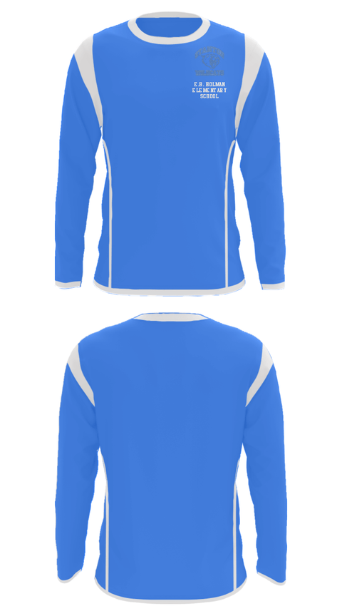 Long Sleeve Performance Shirt, E.B. Holman Elementary School, Spirit Store, Teamtime, Team time, sublimation, custom sports apparel, team uniforms, spirit wear, spiritwear, sports uniforms, custom shirts, team store, custom team store, fundraiser sports, apparel fundraiser