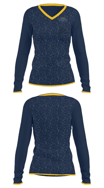 Saseas Titans Athletics 68551742 Women's Long Sleeve V-neck Shirt - 33