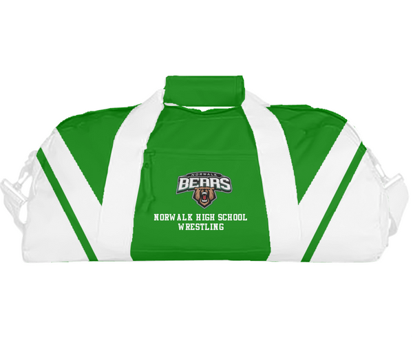 Duffle Bag, Norwalk High School Wrestling, Wrestling, Teamtime, Team time, sublimation, custom sports apparel, team uniforms, spirit wear, spiritwear, sports uniforms, custom shirts, team store, custom team store, fundraiser sports, apparel fundraiser