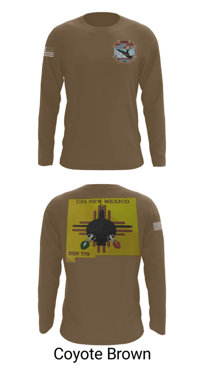 USS New Mexico 56487419 Long Sleeve Performance Shirt - 11
