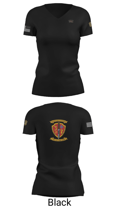 3rd. Battalion 7th. Marines 15768807 Women's Short Sleeve V-neck Shirt - 20