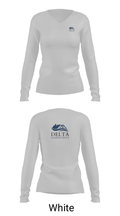 Delta cleaning LLC 32012075 Women's Long Sleeve V-neck Shirt - 6