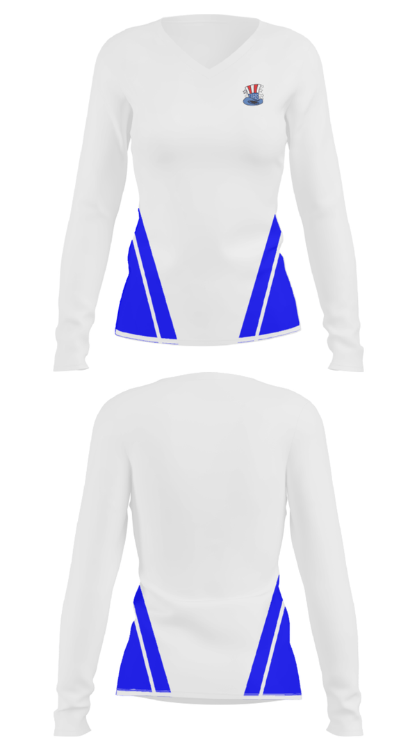 Women's Long Sleeve Vneck Shirt, Quincy High School Swimming, Swimming, Teamtime, Team time, sublimation, custom sports apparel, team uniforms, spirit wear, spiritwear, sports uniforms, custom shirts, team store, custom team store, fundraiser sports, apparel fundraiser