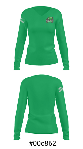 Women's Long Sleeve Vneck Shirt, GAME TIME NATIONAL YOUTH SPORTS, , Teamtime, Team time, sublimation, custom sports apparel, team uniforms, spirit wear, spiritwear, sports uniforms, custom shirts, team store, custom team store, fundraiser sports, apparel fundraiser