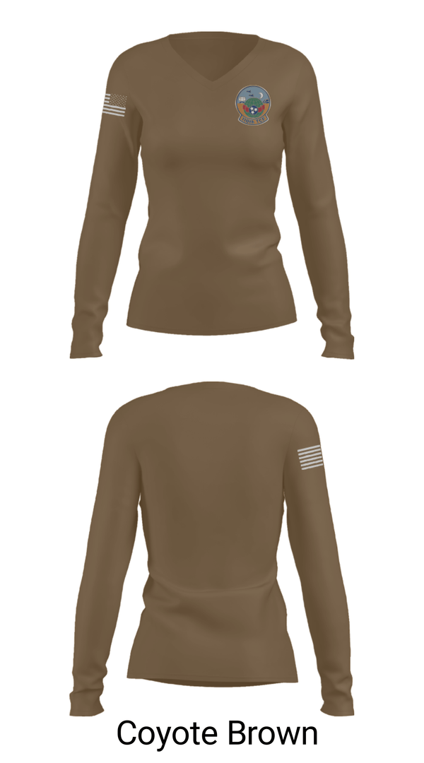 Women's Long Sleeve Vneck Shirt, , National Guard, Teamtime, Team time, sublimation, custom sports apparel, team uniforms, spirit wear, spiritwear, sports uniforms, custom shirts, team store, custom team store, fundraiser sports, apparel fundraiser