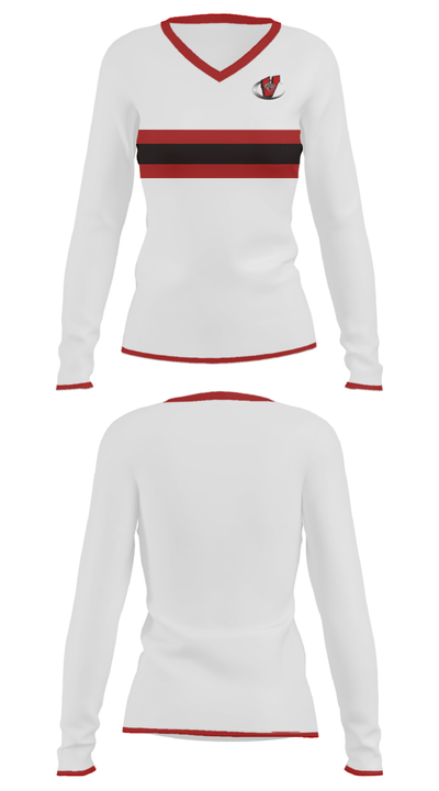 Vestaburg High School Basketball 21779243 Women's Long Sleeve V-neck Shirt - 33
