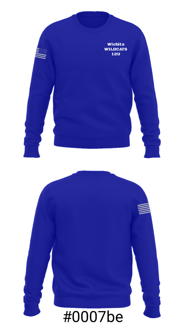 Crew Neck Sweatshirt, Wichita WILDCATS 12U, Baseball, Teamtime, Team time, sublimation, custom sports apparel, team uniforms, spirit wear, spiritwear, sports uniforms, custom shirts, team store, custom team store, fundraiser sports, apparel fundraiser
