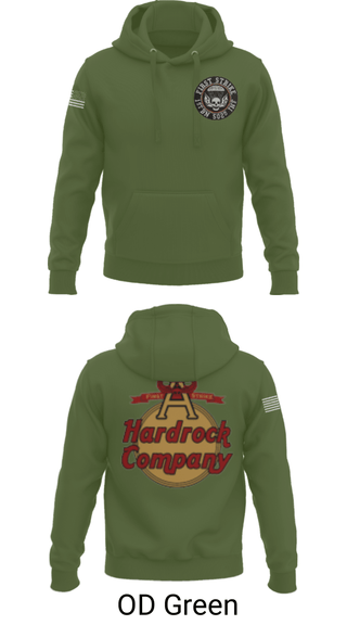 Hoodie, Hardrock Company, Army, Teamtime, Team time, sublimation, custom sports apparel, team uniforms, spirit wear, spiritwear, sports uniforms, custom shirts, team store, custom team store, fundraiser sports, apparel fundraiser
