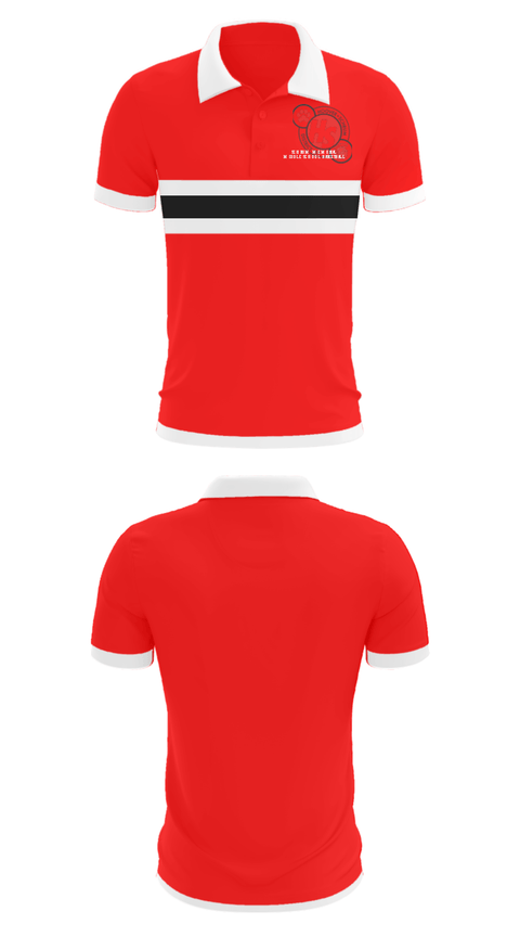 Short Sleeve Performance Polo, Schrum Memorial Middle School Basketball, Men's Basketball, Teamtime, Team time, sublimation, custom sports apparel, team uniforms, spirit wear, spiritwear, sports uniforms, custom shirts, team store, custom team store, fundraiser sports, apparel fundraiser