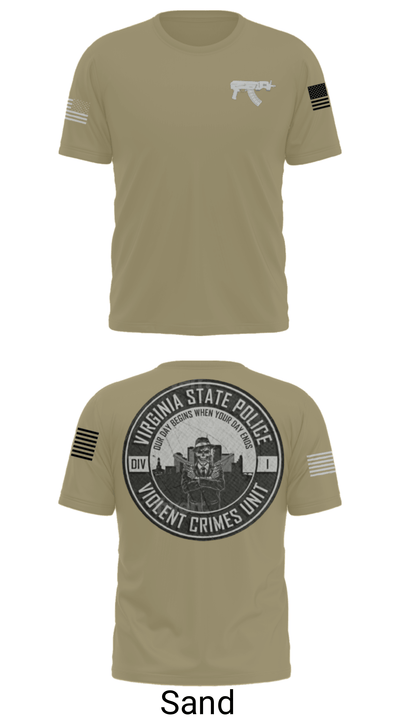 Violent Crimes Unit 81927816 Short Sleeve Performance Shirt - 46