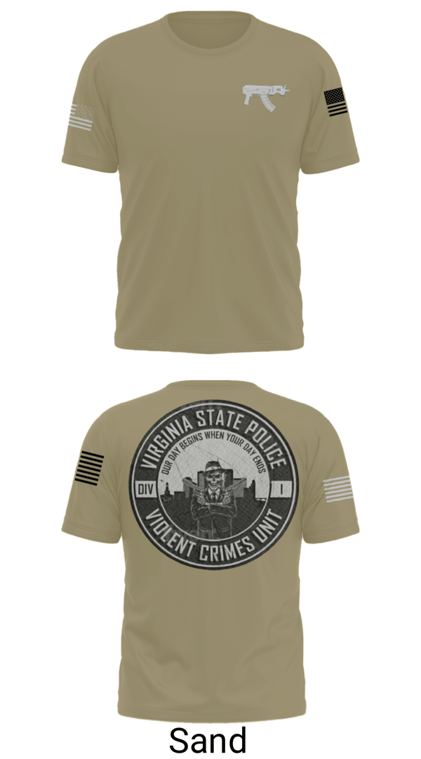 Short Sleeve Performance Shirt, Violent Crimes Unit, Police, Teamtime, Team time, sublimation, custom sports apparel, team uniforms, spirit wear, spiritwear, sports uniforms, custom shirts, team store, custom team store, fundraiser sports, apparel fundraiser