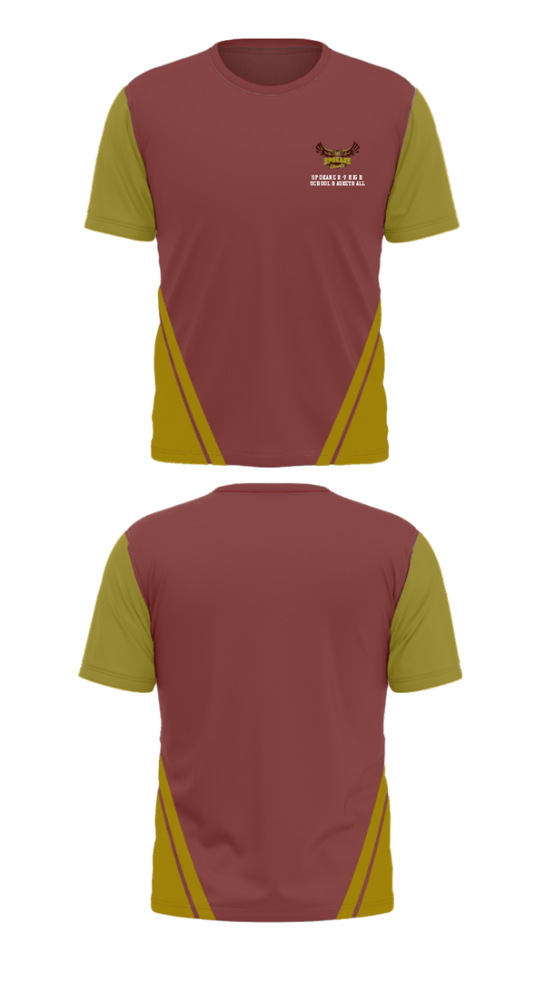 Short Sleeve Performance Shirt, Spokane R-7 High School Basketball, Men's Basketball, Teamtime, Team time, sublimation, custom sports apparel, team uniforms, spirit wear, spiritwear, sports uniforms, custom shirts, team store, custom team store, fundraiser sports, apparel fundraiser