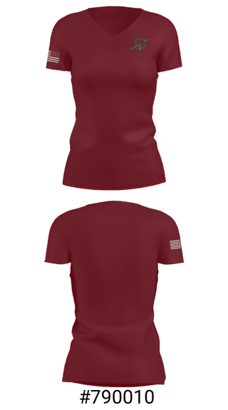 Women's Short Sleeve Vneck Shirt, Ganado High School, Spirit Store, Teamtime, Team time, sublimation, custom sports apparel, team uniforms, spirit wear, spiritwear, sports uniforms, custom shirts, team store, custom team store, fundraiser sports, apparel fundraiser