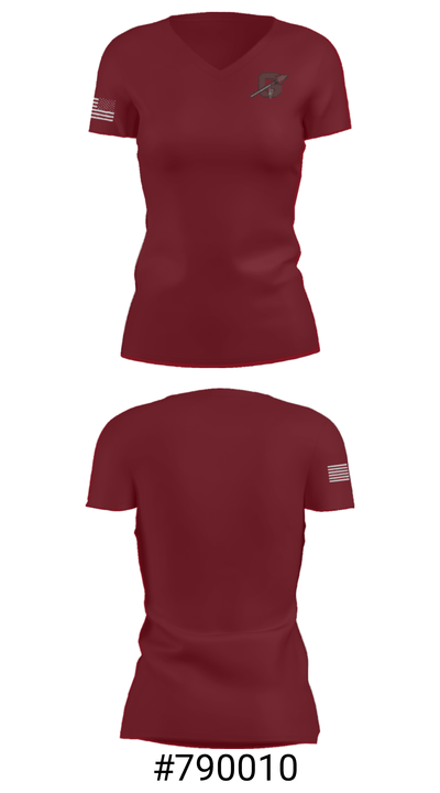 Ganado High School 62303781 Women's Short Sleeve V-neck Shirt - 21