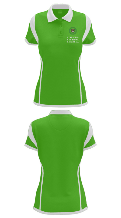 Hempstead High School Basketball 68535161 Women's Short Sleeve Performance Polo  - 27