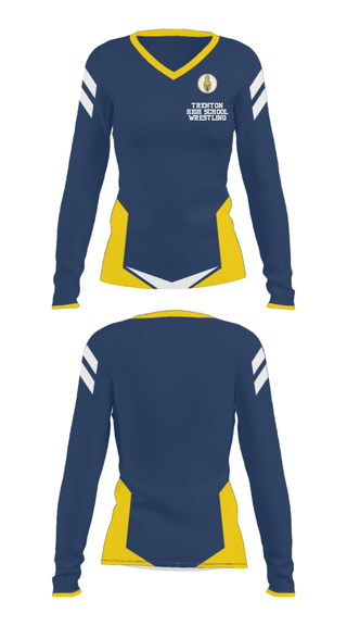 Women's Long Sleeve Vneck Shirt, Trenton High School Wrestling, Wrestling, Teamtime, Team time, sublimation, custom sports apparel, team uniforms, spirit wear, spiritwear, sports uniforms, custom shirts, team store, custom team store, fundraiser sports, apparel fundraiser