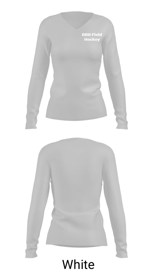 Women's Long Sleeve Vneck Shirt, RBR Field Hockey, Field Hockey, Teamtime, Team time, sublimation, custom sports apparel, team uniforms, spirit wear, spiritwear, sports uniforms, custom shirts, team store, custom team store, fundraiser sports, apparel fundraiser