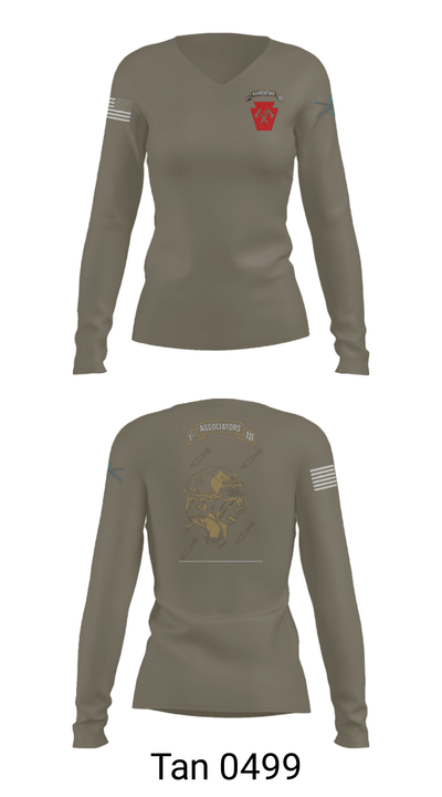 1-111th IN BN 38506759 Women's Long Sleeve V-neck Shirt - 39