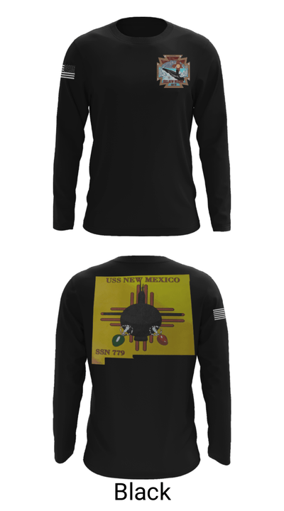 USS New Mexico 56487419 Long Sleeve Performance Shirt - 19