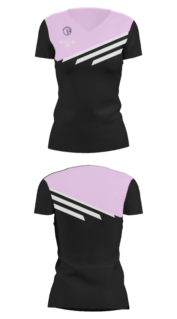 Women's Short Sleeve Vneck Shirt, Detailing pro, , Teamtime, Team time, sublimation, custom sports apparel, team uniforms, spirit wear, spiritwear, sports uniforms, custom shirts, team store, custom team store, fundraiser sports, apparel fundraiser