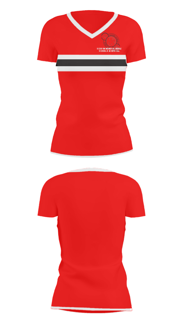 Women's Short Sleeve Vneck Shirt, Schrum Memorial Middle School Basketball, Men's Basketball, Teamtime, Team time, sublimation, custom sports apparel, team uniforms, spirit wear, spiritwear, sports uniforms, custom shirts, team store, custom team store, fundraiser sports, apparel fundraiser