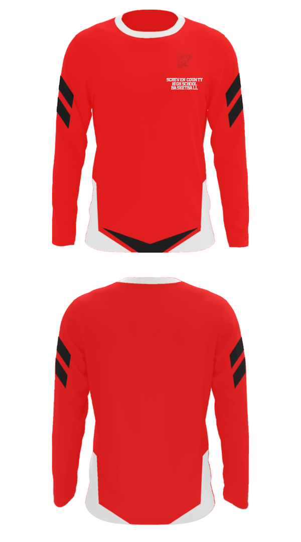 Long Sleeve Performance Shirt, Screven County High School Basketball, Women's Basketball, Teamtime, Team time, sublimation, custom sports apparel, team uniforms, spirit wear, spiritwear, sports uniforms, custom shirts, team store, custom team store, fundraiser sports, apparel fundraiser