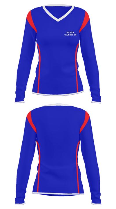 Wichita WILDCATS 12U 3000712 Women's Long Sleeve V-neck Shirt - 31