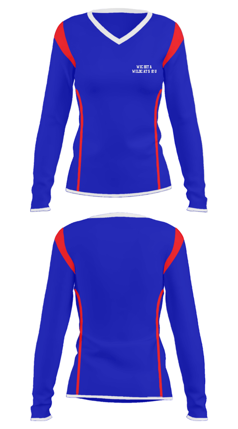 Women's Long Sleeve Vneck Shirt, Wichita WILDCATS 12U, Baseball, Teamtime, Team time, sublimation, custom sports apparel, team uniforms, spirit wear, spiritwear, sports uniforms, custom shirts, team store, custom team store, fundraiser sports, apparel fundraiser