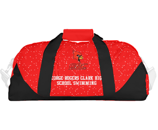 Duffle Bag, George Rogers Clark High School Swimming, Swimming, Teamtime, Team time, sublimation, custom sports apparel, team uniforms, spirit wear, spiritwear, sports uniforms, custom shirts, team store, custom team store, fundraiser sports, apparel fundraiser